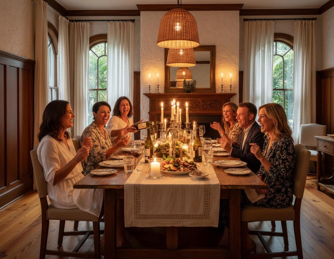 A special gathering in the Marsh and Ember dining room