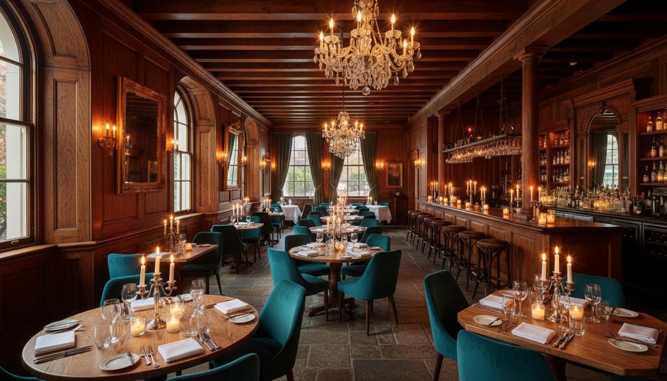 The warm Marsh and Ember dining room