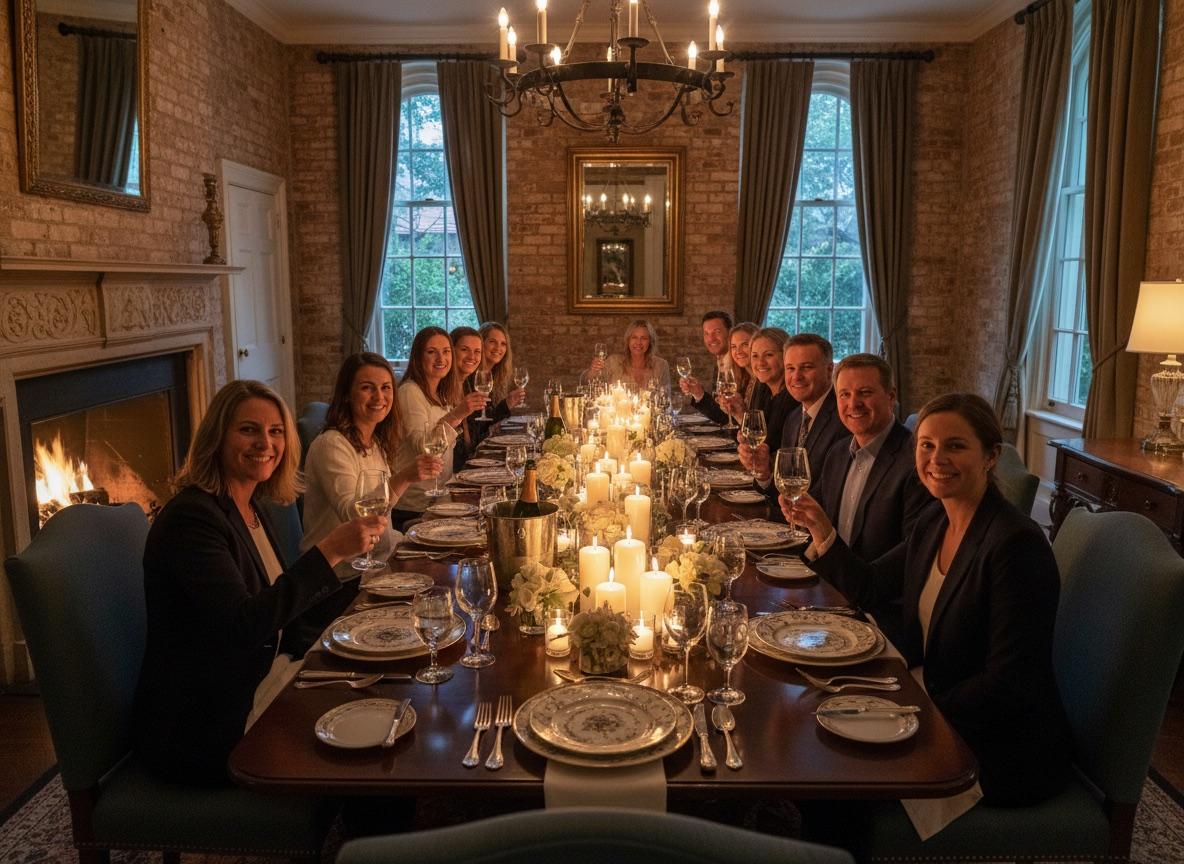 A private table prepared for a gathering
