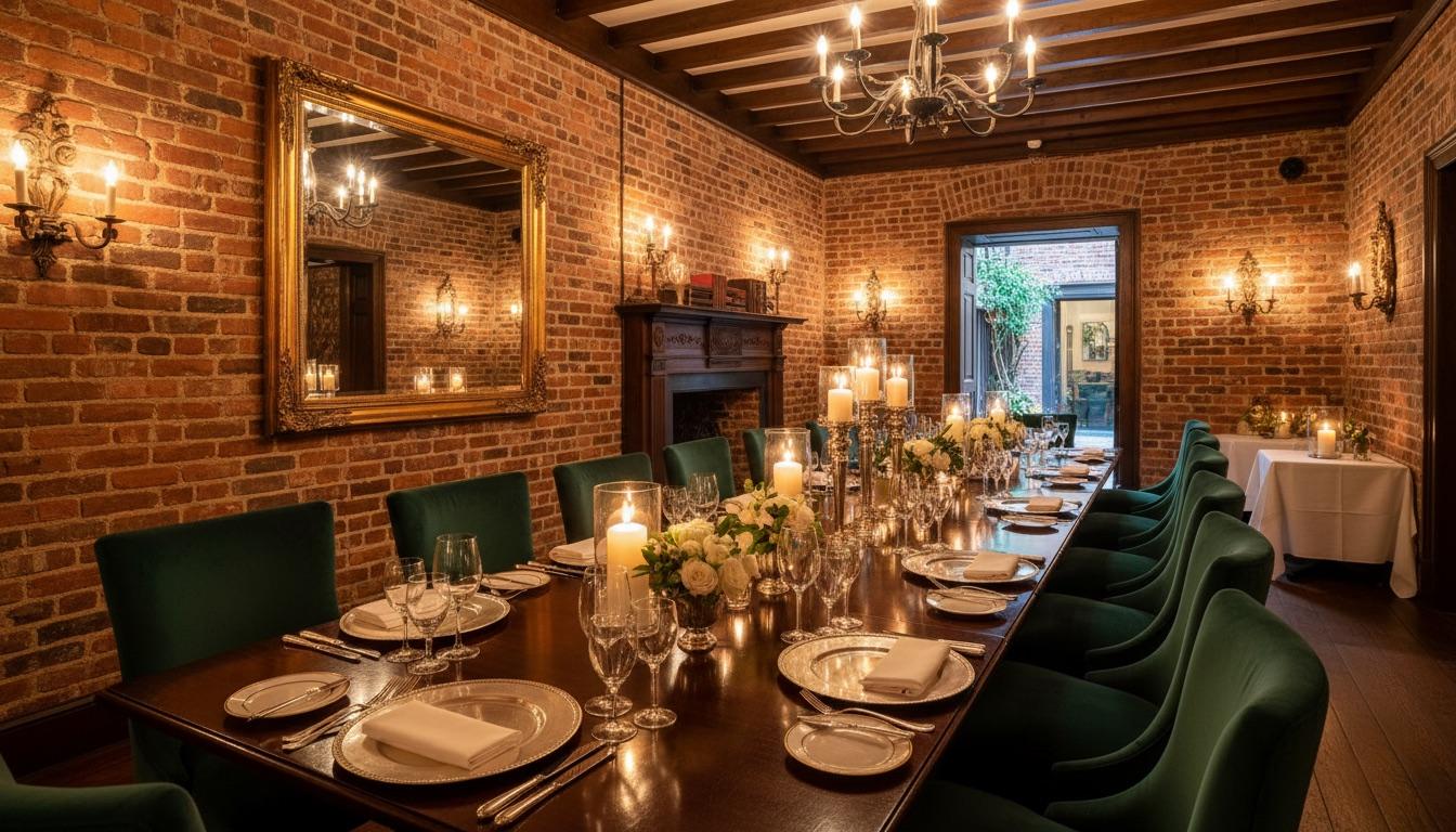 A candlelit private table at Marsh and Ember
