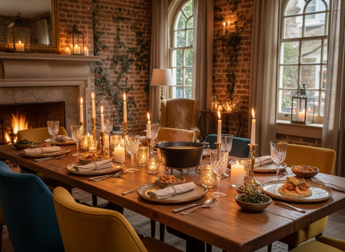 A candlelit private table at Marsh and Ember