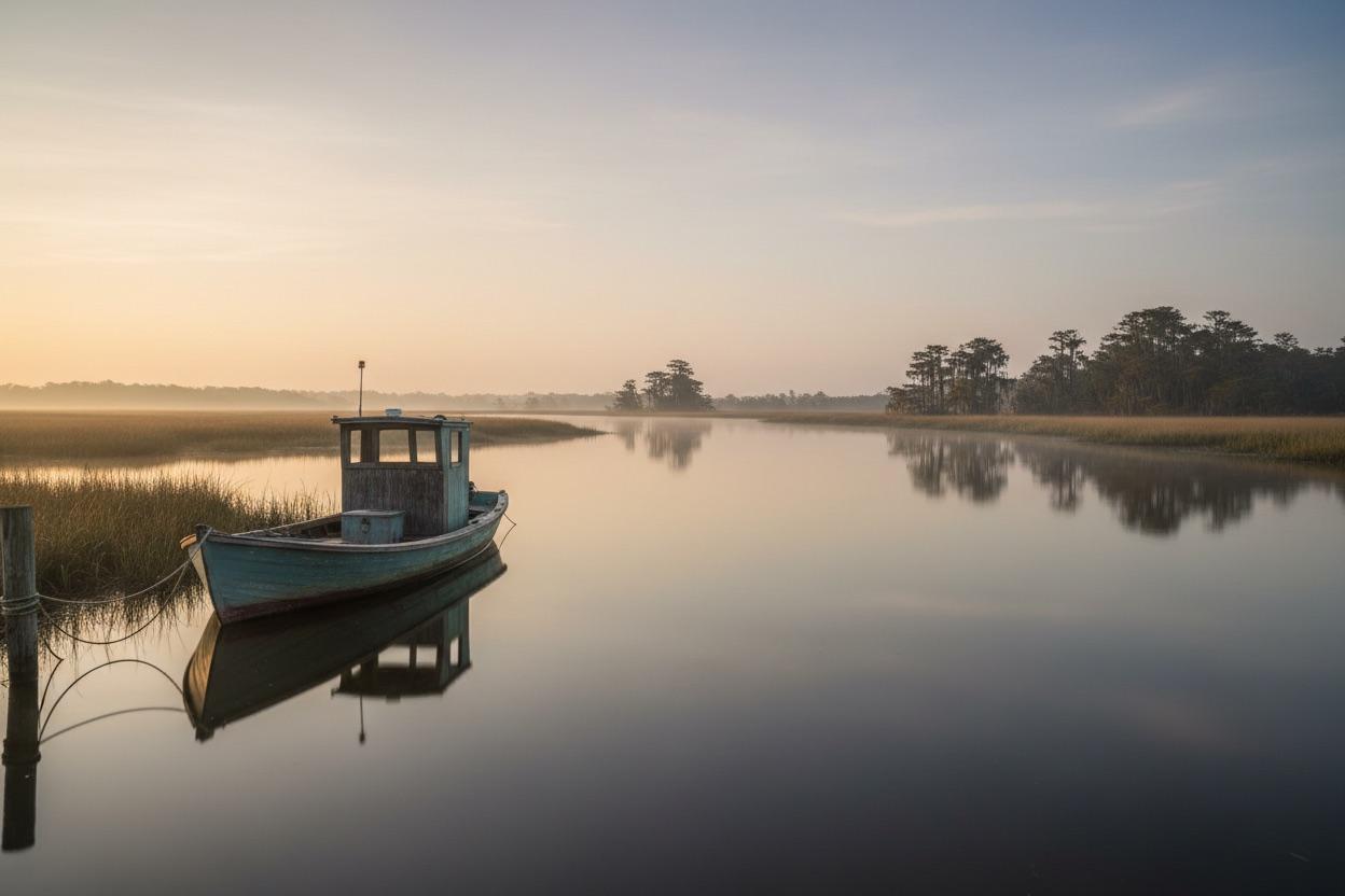 Lowcountry marsh at golden hour