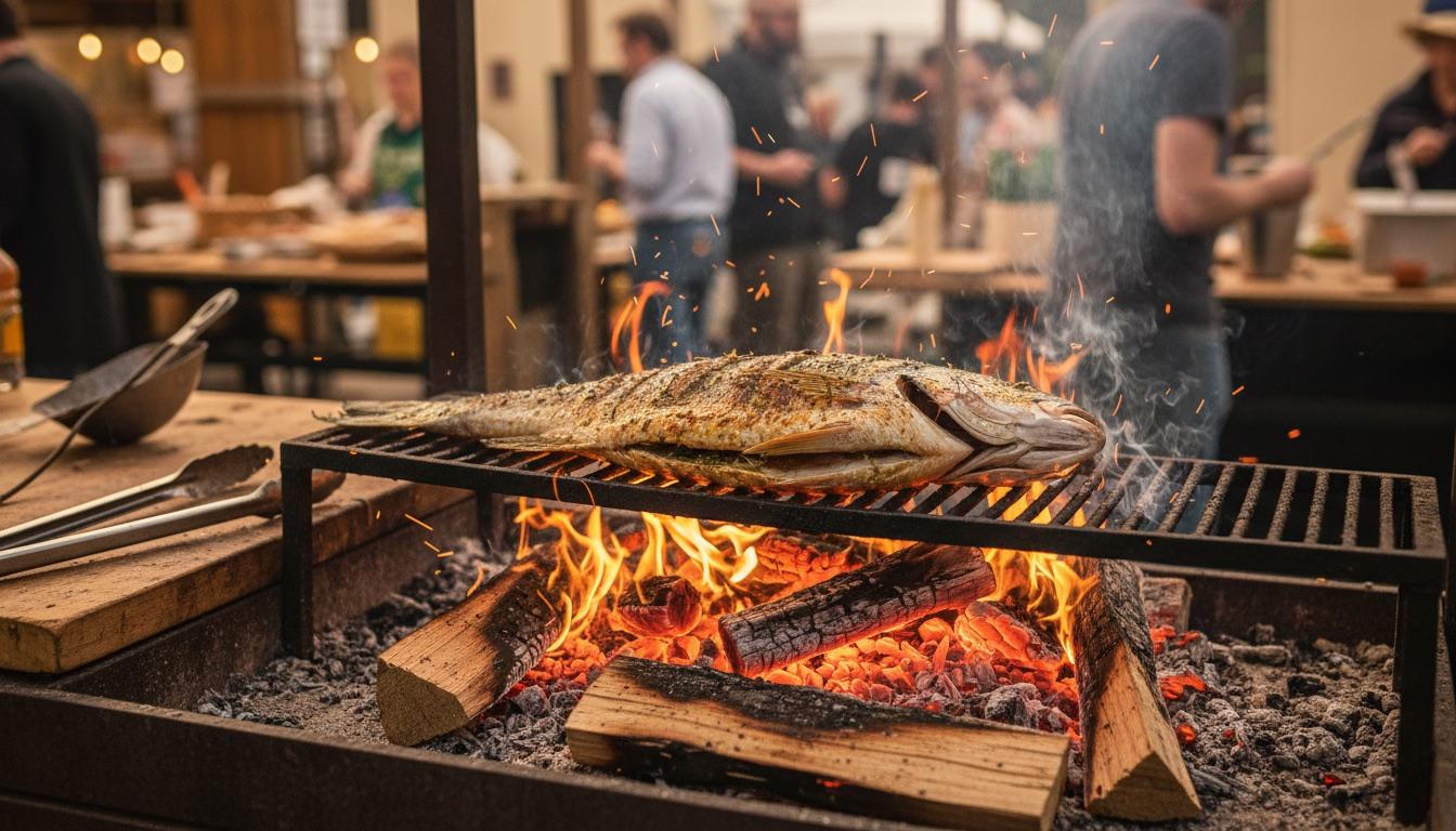 Cooking directly over the hearth