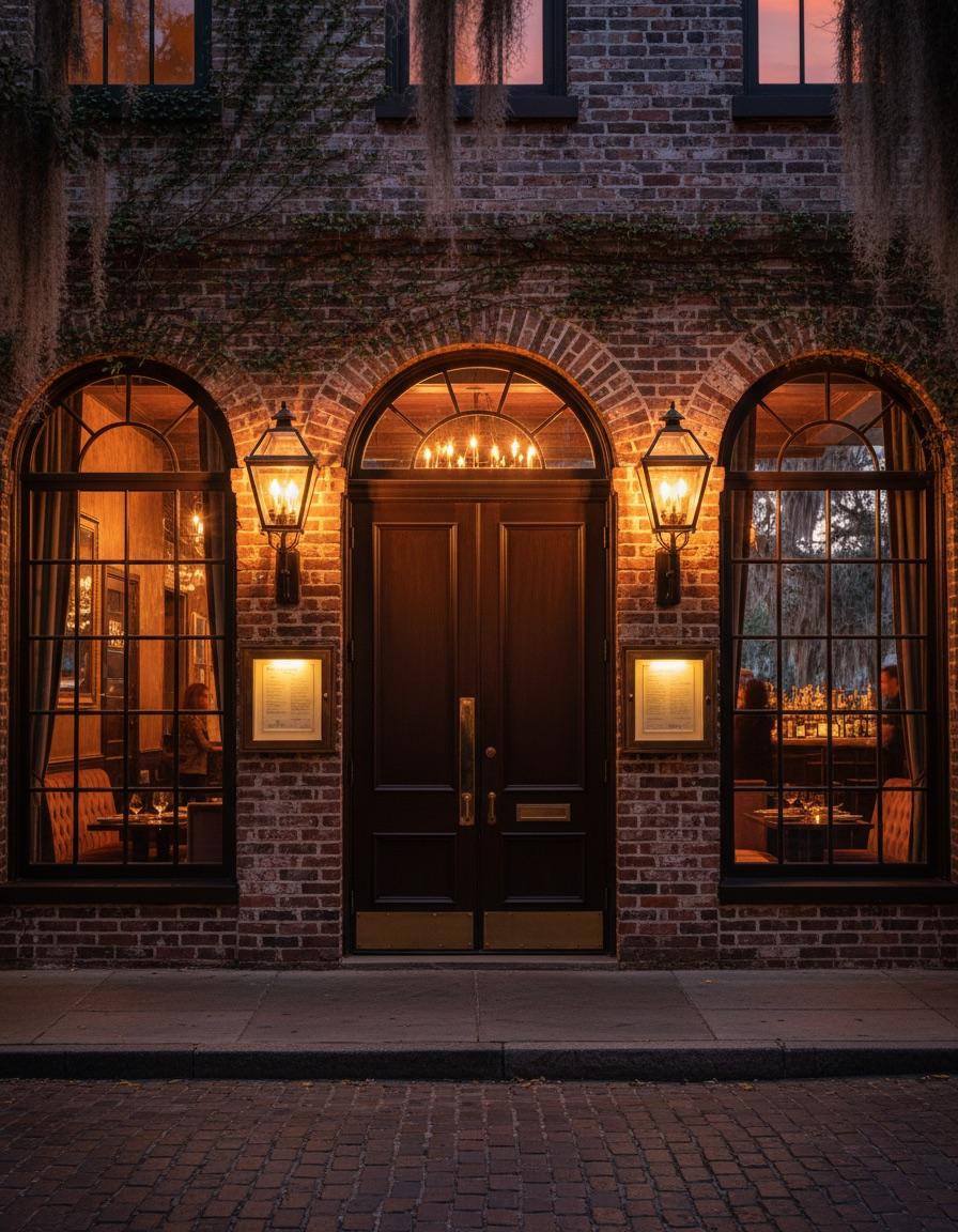 Marsh and Ember at dusk in Charleston
